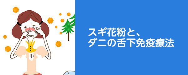 スギ花粉と、ダニの舌下免疫療法